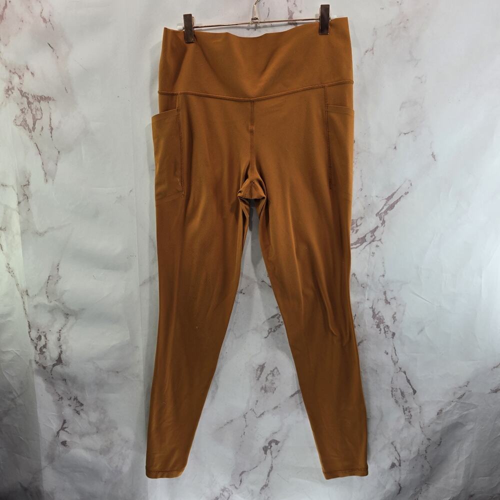 Athleta Leggings Womens Large X 29 Orange Salutation Stash Tight Full Length - Picture 1 of 14